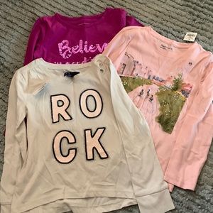 Gap, Kohls Girls size 4, 4-5 long sleeve shirts